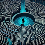 **

> A complex legal landscape illustration. Imagine a person navigating a maze of laws (GDPR, data protection) symbolized by winding paths and walls. In the background, faint outlines of blockchain nodes and AI neural networks are visible. The overall tone is serious and slightly ominous, representing the challenges and potential pitfalls of decentralized health records. Style: Digital art, slightly abstract.

**